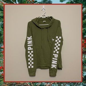 PINK Victoria's Secret Lightweight Pullover Hoodie - Sage Green